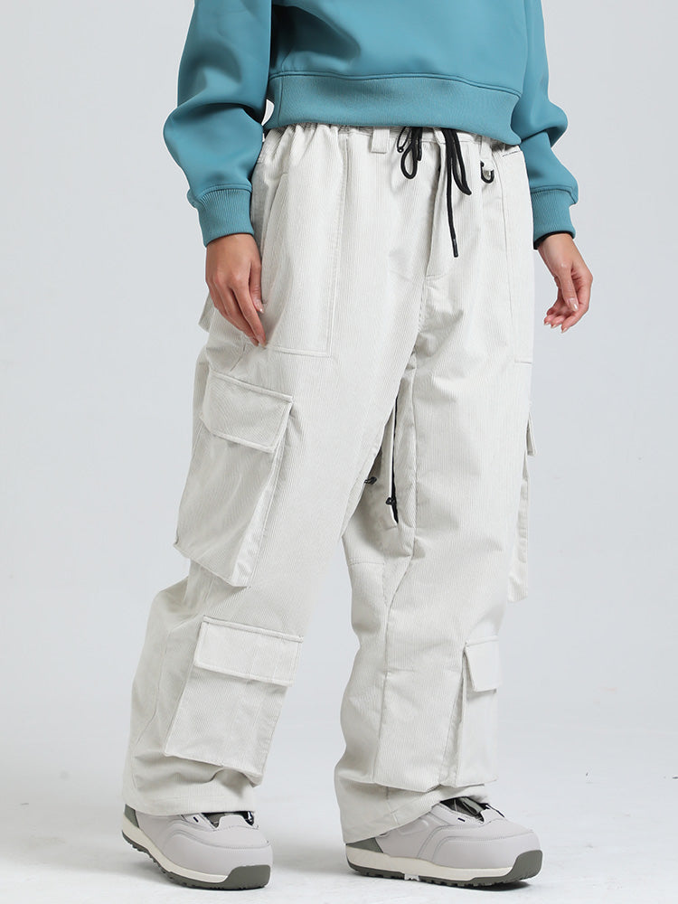 Gsou Snow Alpine Cruiser Fleece Oversize Baggy Snowboardhose für Damen