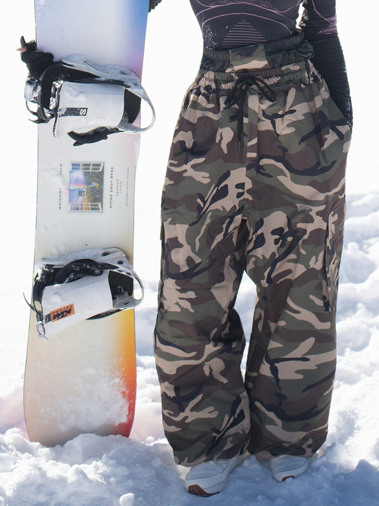 Damen-Snowboardhose Rabbit Snow Freestyle Prime Baggy Camo