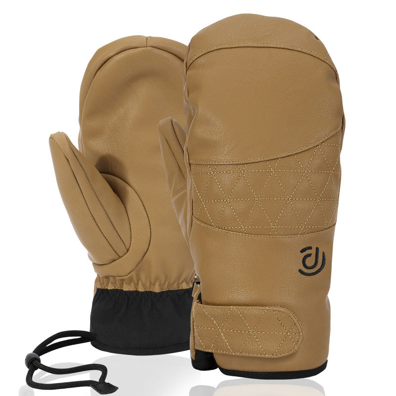 SnowTrail Herren-Schneehandschuhe aus Thermoleder für extreme Wetterbedingungen
