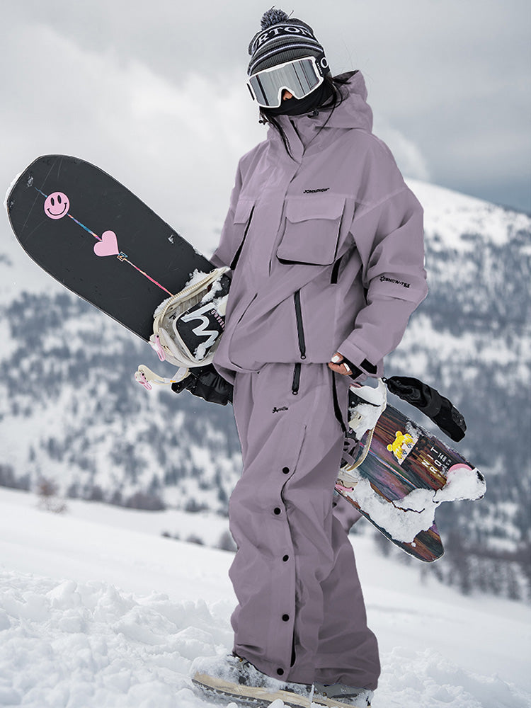 John Snow Damen-Skianzug im Urban Edge Streetwear-Stil, locker geschnitten