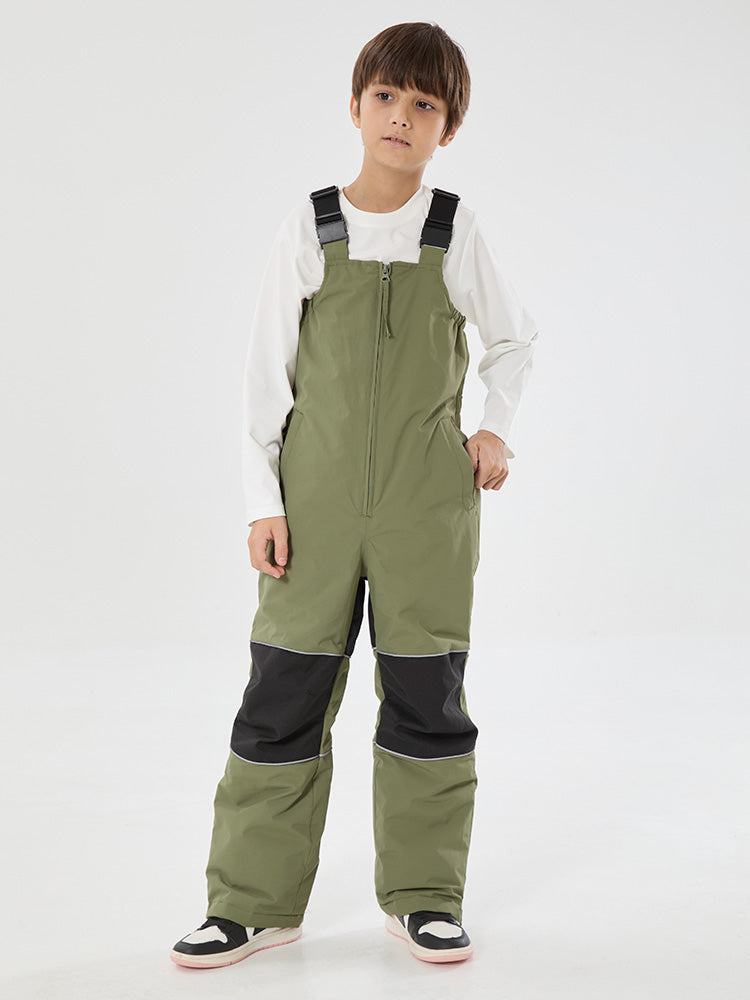 Winter Trek Light reflektierende, wasserdichte und isolierte Schneelatzhose für Jungen mit Knieschutz