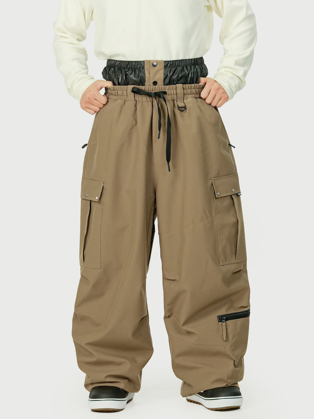 Techline Utility Cargo-Schneehose für Herren, inspiriert von Arbeitskleidung – Baggy Freestyle-Passform