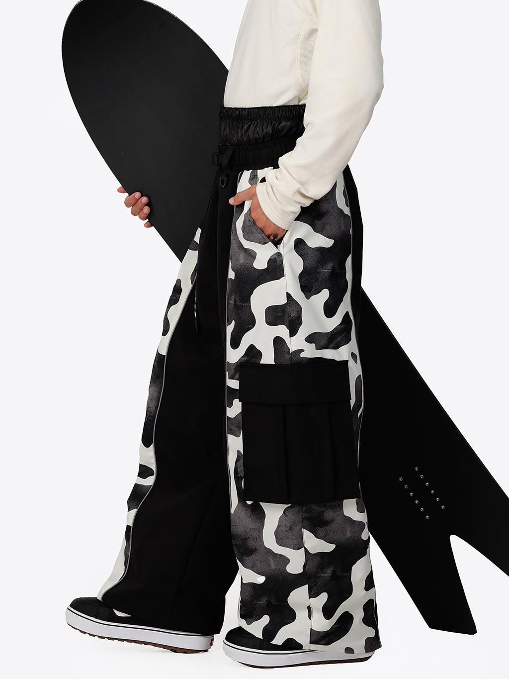 Wild Motion Herren-Schneehose mit reflektierendem Farbblock-Design und extra weitem Schnitt