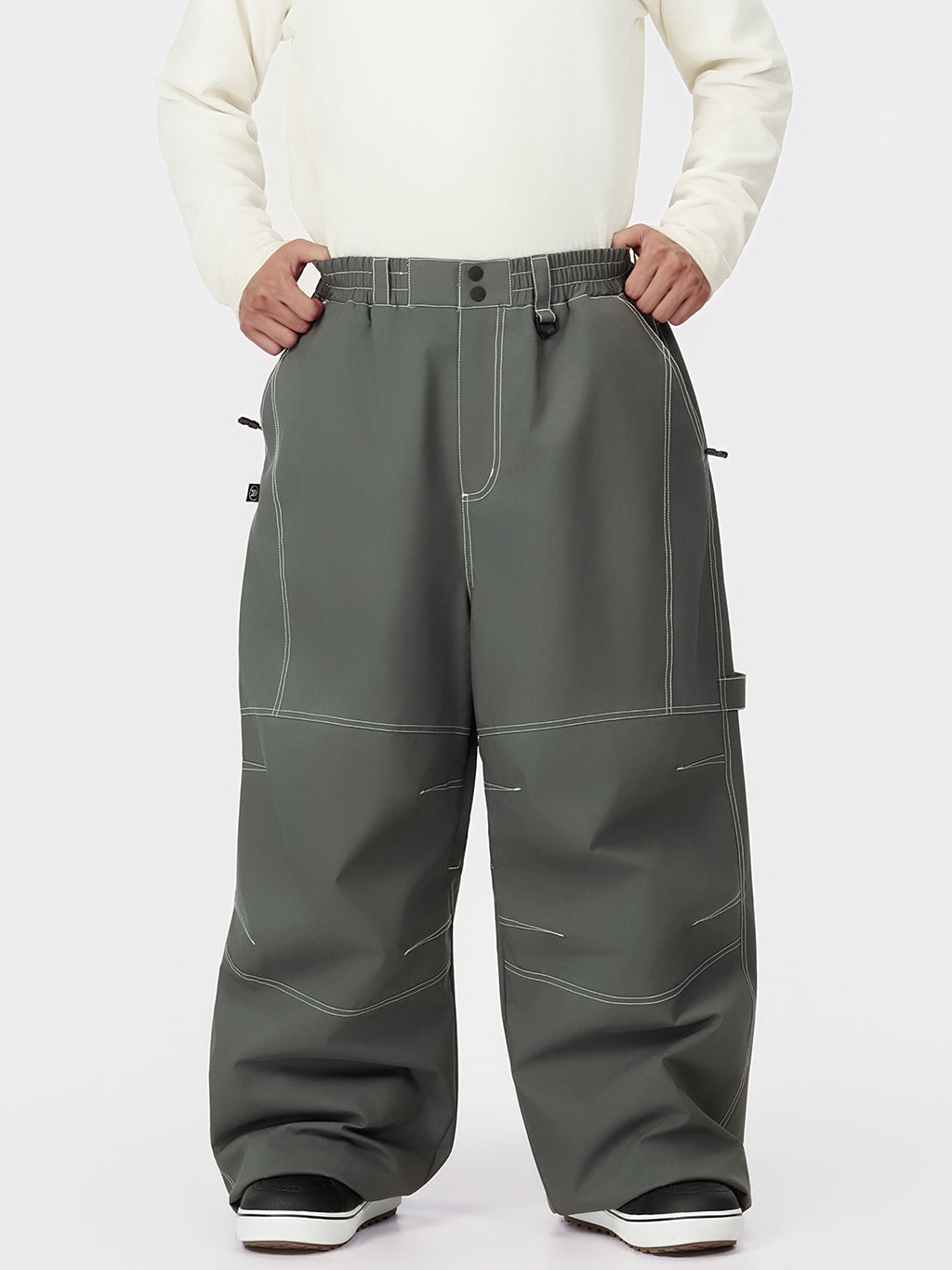 UrbanCraft Herren-Arbeits-Schneehose im Baggy-Stil mit verbesserter Kniebeweglichkeit