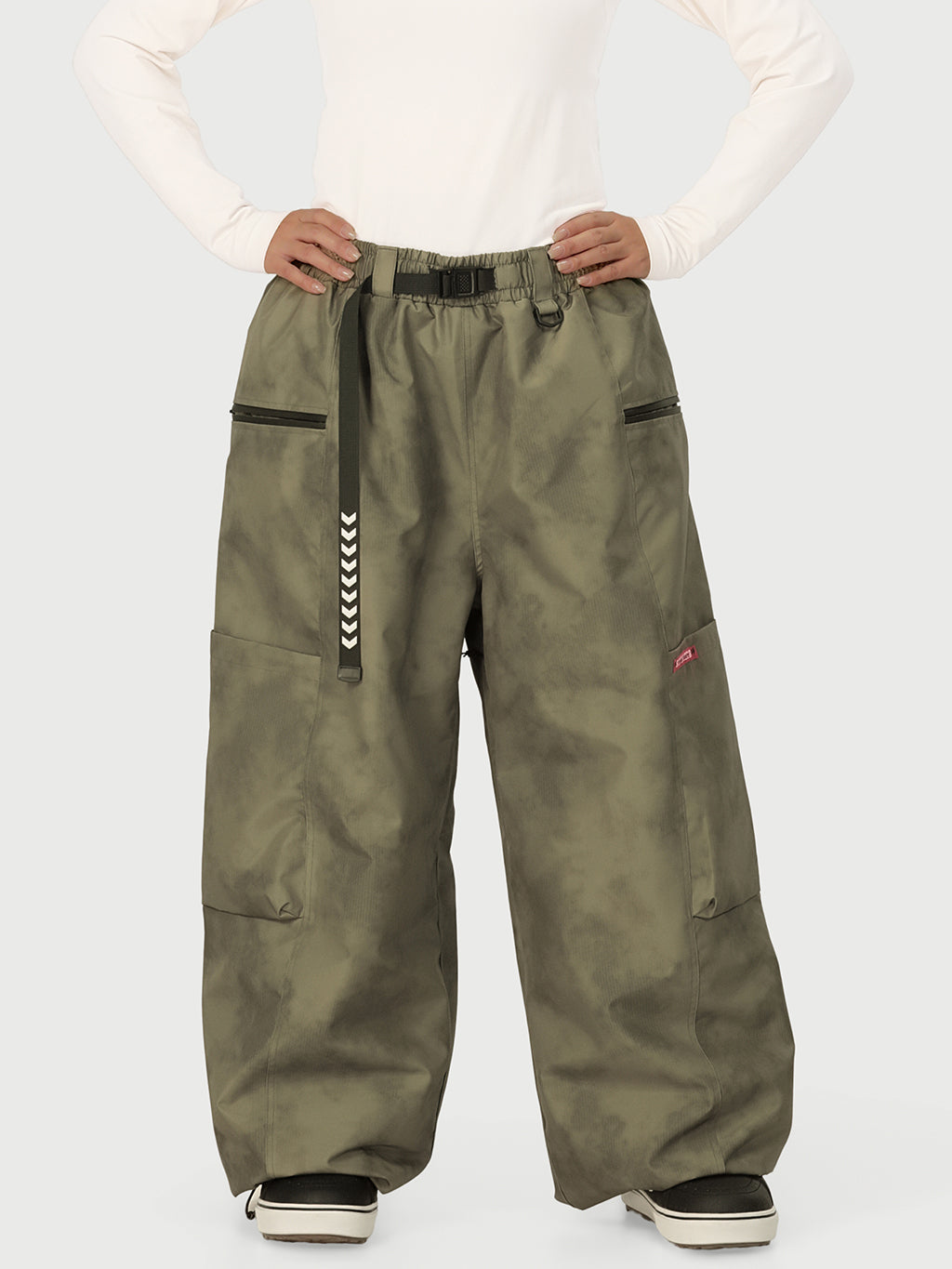 Techline Damen-Skihose mit strapazierfähigem Stretch-Cargo-Design – Baggy Freestyle Passform