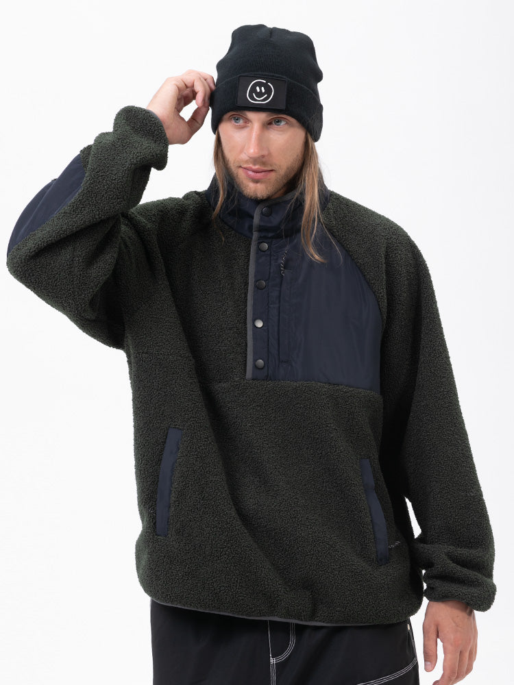 Herren-Abenteuerpullover aus Kunst-Sherpa-Fleece, warm und bergtauglich