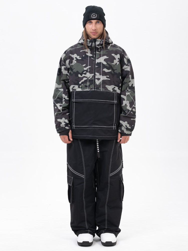 Mountain Vibe Pulloverjacke für Herren & Streetstorm Baggy-Schneehose Set
