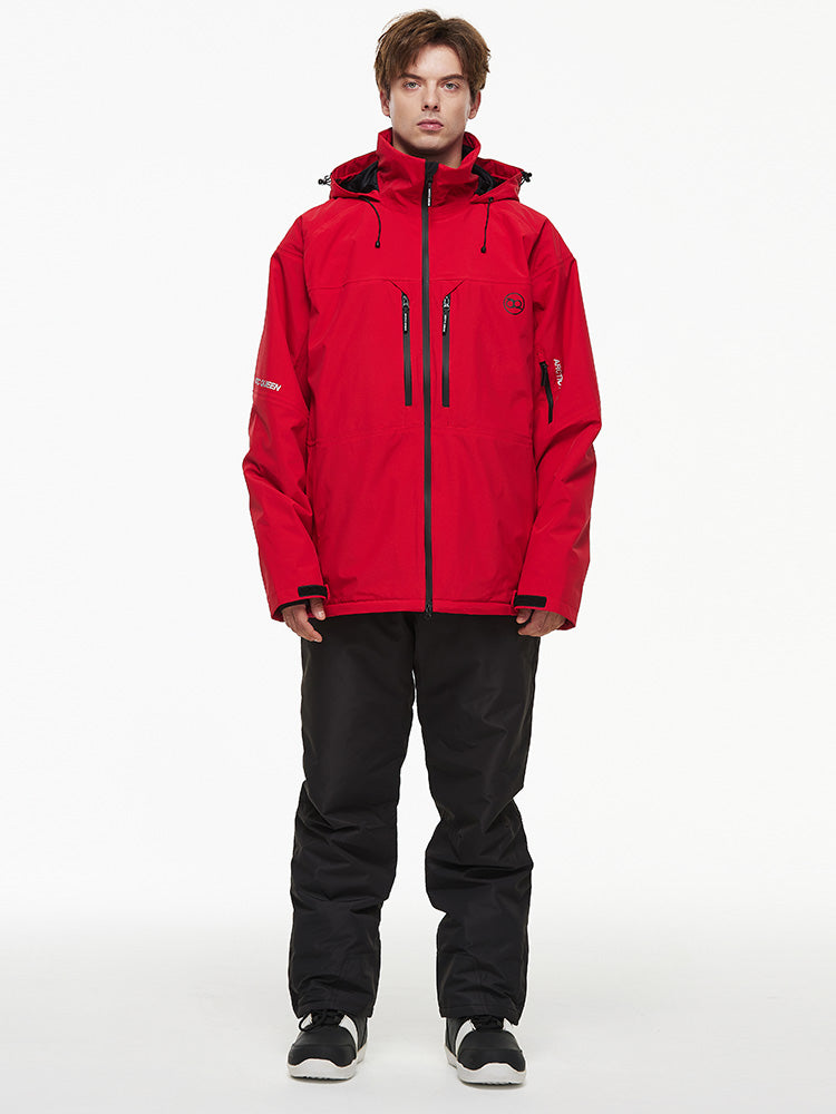 Herren-Backcountry-Bergwindjacke, Thermo-Schneeanzug mit Latzhose