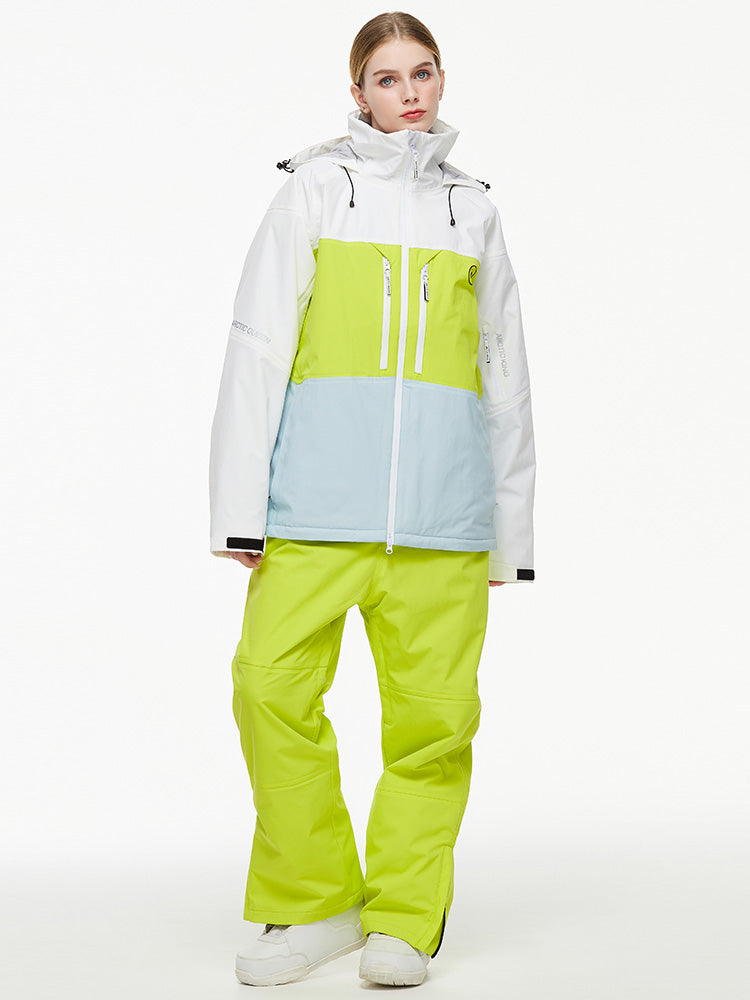 Herren-Backcountry-Bergwindjacke, Thermo-Schneeanzug mit Latzhose