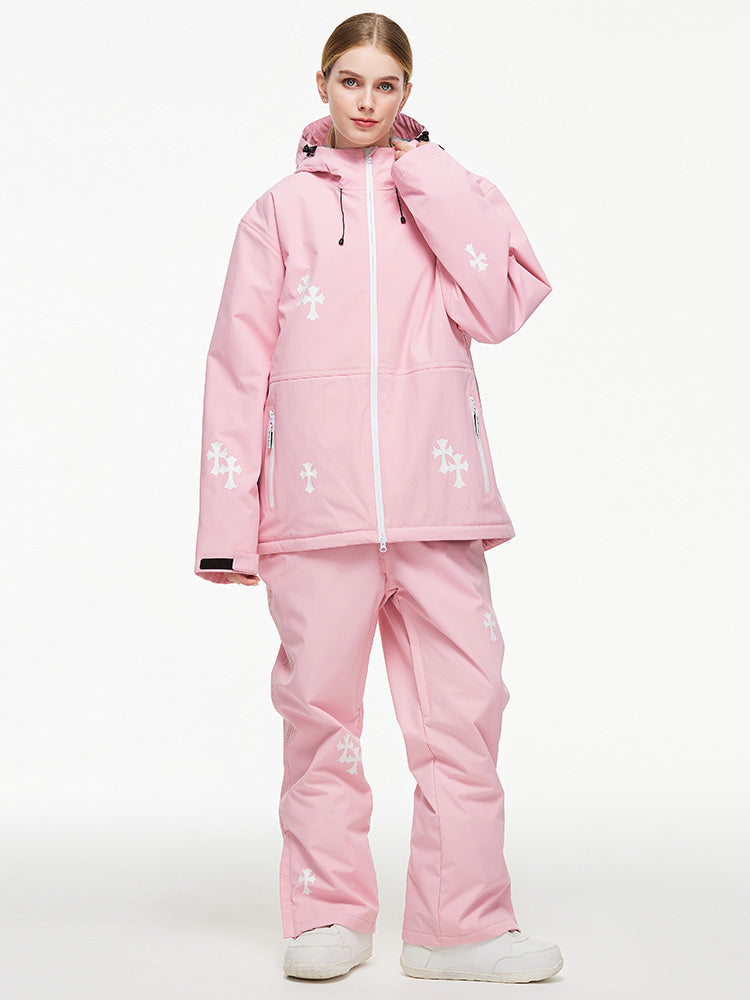 Damen-Schneeanzug „Arctic Queen Snowflake Princess Fantasy“ mit Latzhose
