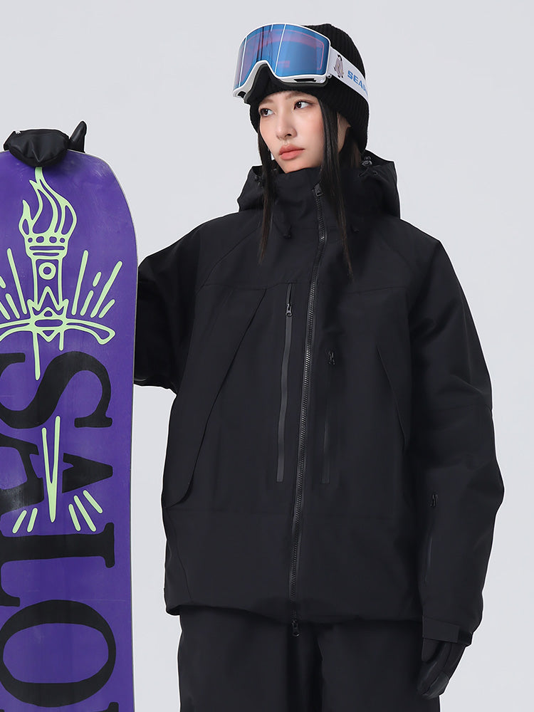 Searipe Unisex Strapazierfähige Mountain Rider All-Terrain Baggy Schneejacke für Damen und Herren