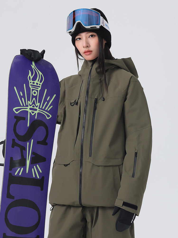 Searipe Unisex Allwetter-Berg- und Backcountry-Schneejacke für Damen