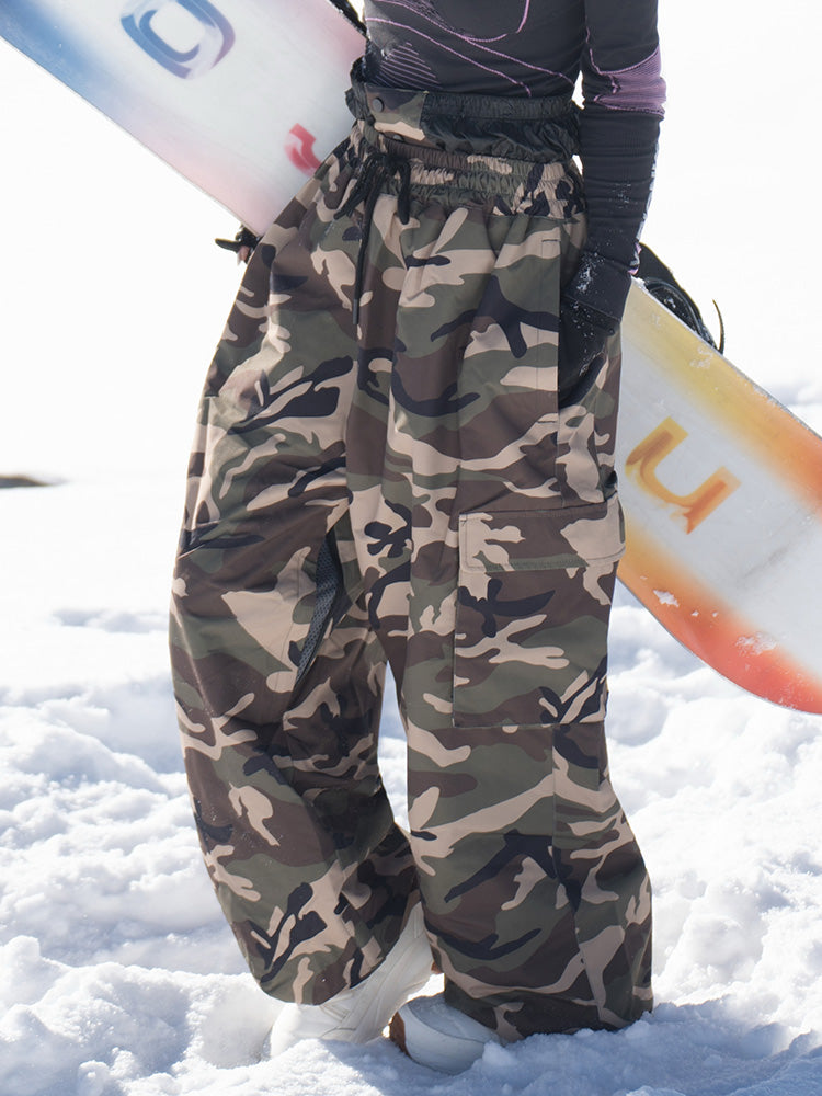 Damen-Snowboardhose Rabbit Snow Freestyle Prime Baggy Camo