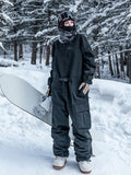 Damen-Schneeanzug Nandn Mountain Cargo Baggy Einteiler Schneeanzug