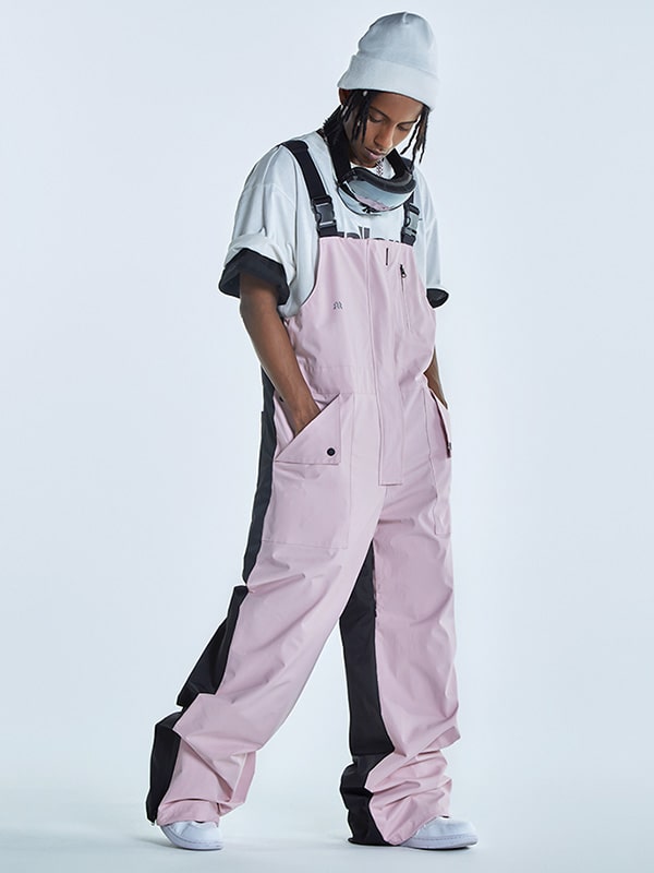 RenChill Herren-Winter-Abenteuer-Schneelatzhose in Pink und Schwarz, Modell Harmony