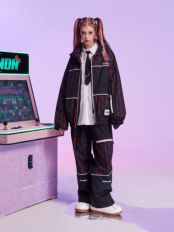 Damen-Snowboardjacke mit Nandn-Print