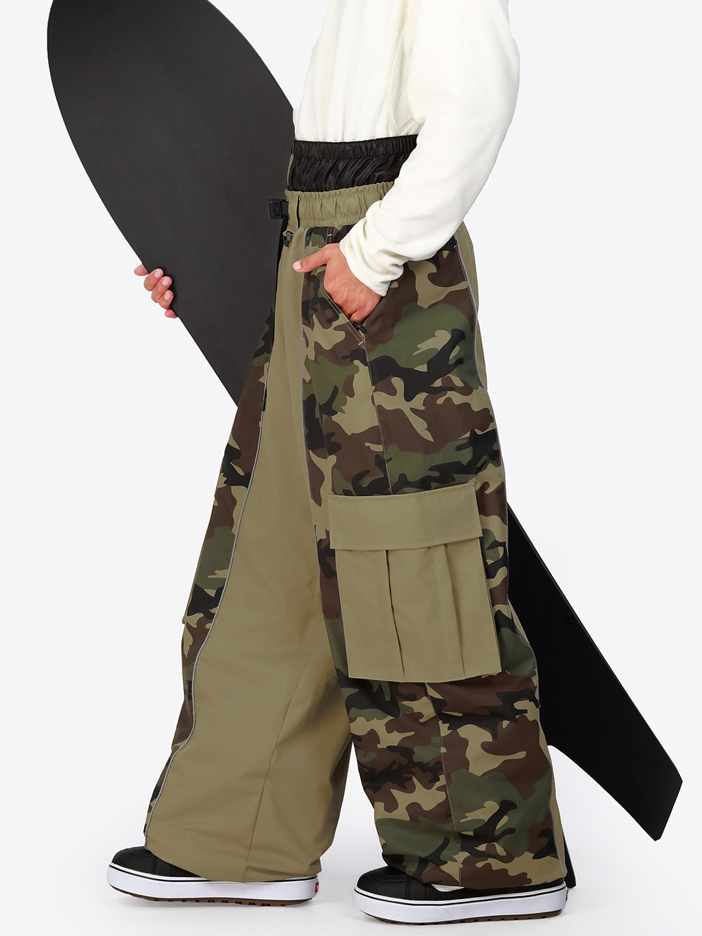 Wild Motion Herren-Schneehose mit reflektierendem Farbblock-Design und extra weitem Schnitt