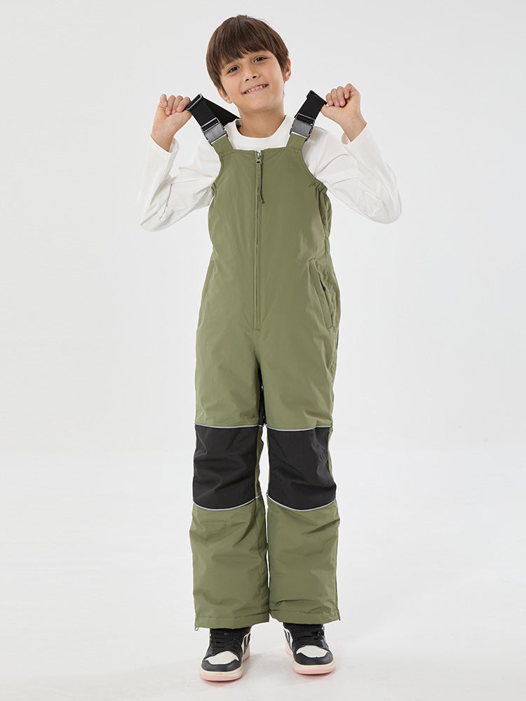 Winter Trek Light reflektierende, wasserdichte und isolierte Schneelatzhose für Jungen mit Knieschutz