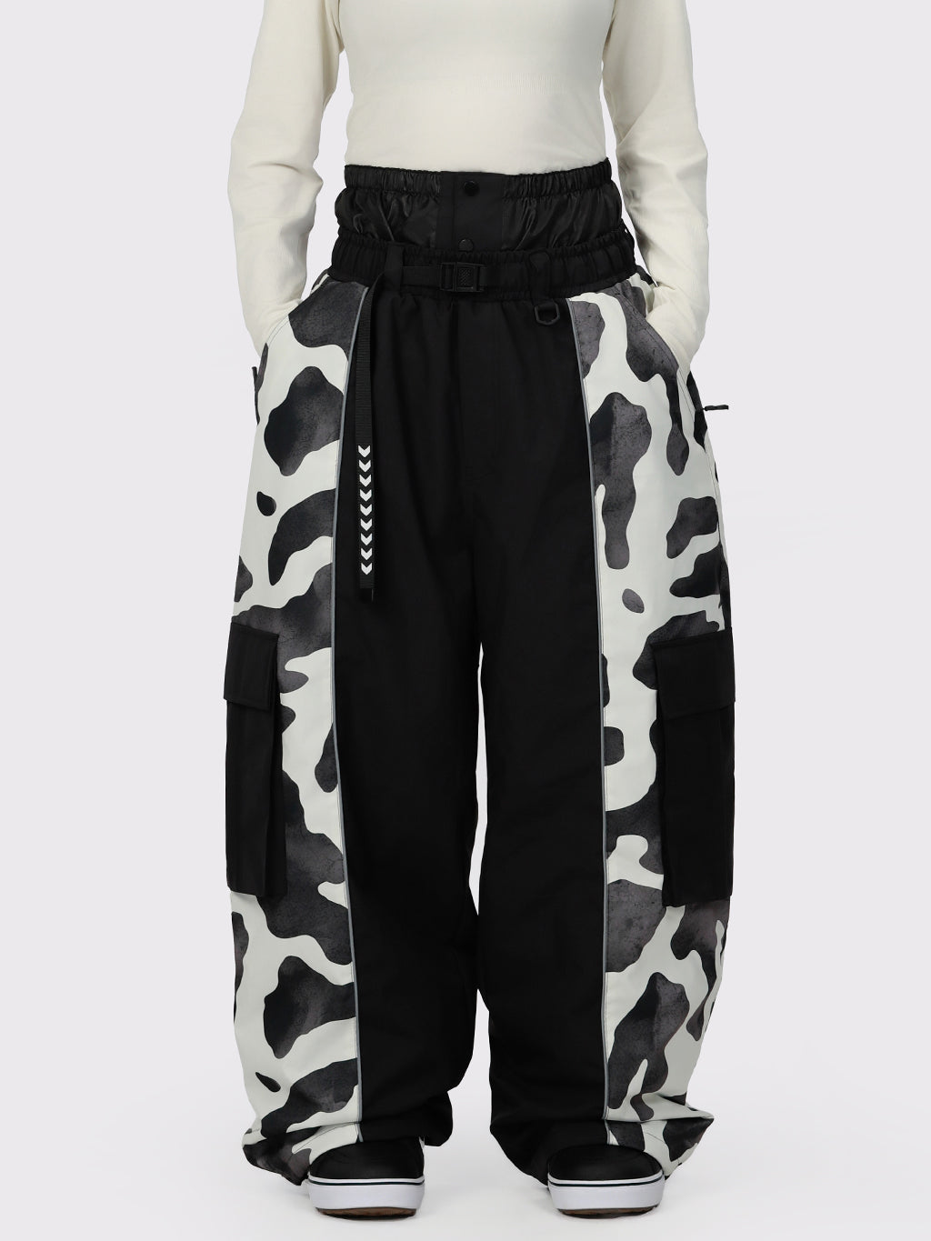 Wild Motion Damen-Schneehose mit reflektierendem Farbblock-Design und extra weitem Schnitt