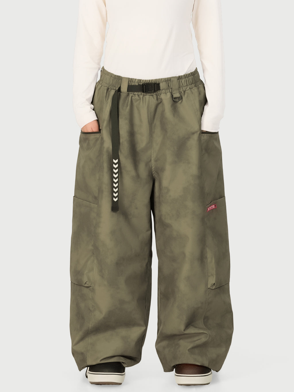 Techline Damen-Skihose mit strapazierfähigem Stretch-Cargo-Design – Baggy Freestyle Passform