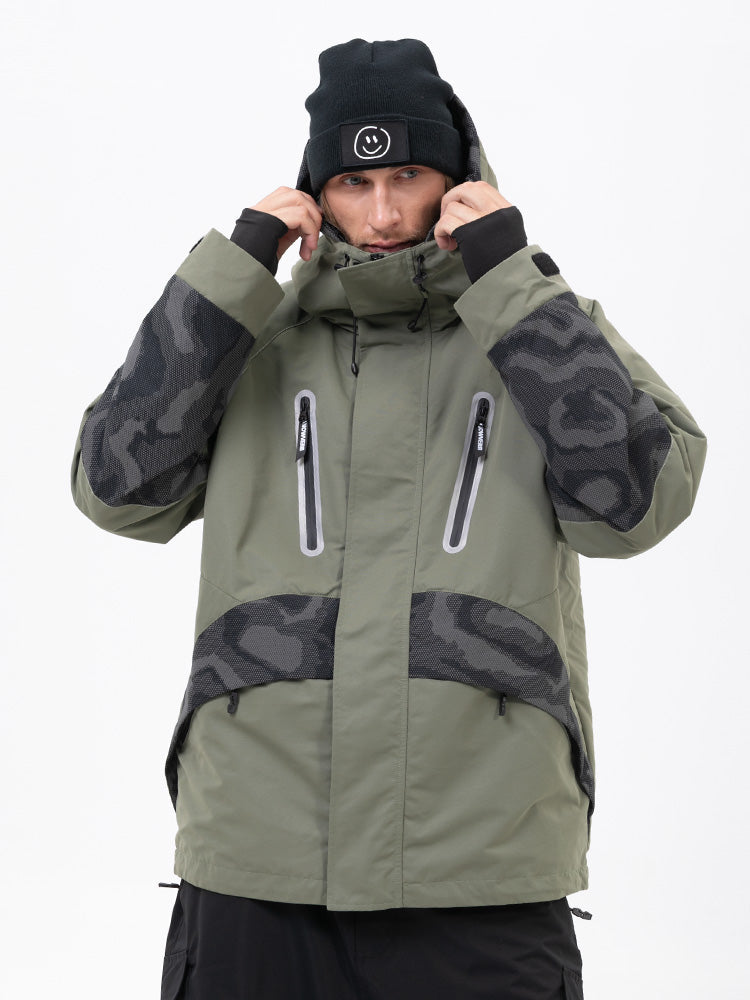 Chillform Glow Trail Reflektierende Camo-Schneejacke für Herren
