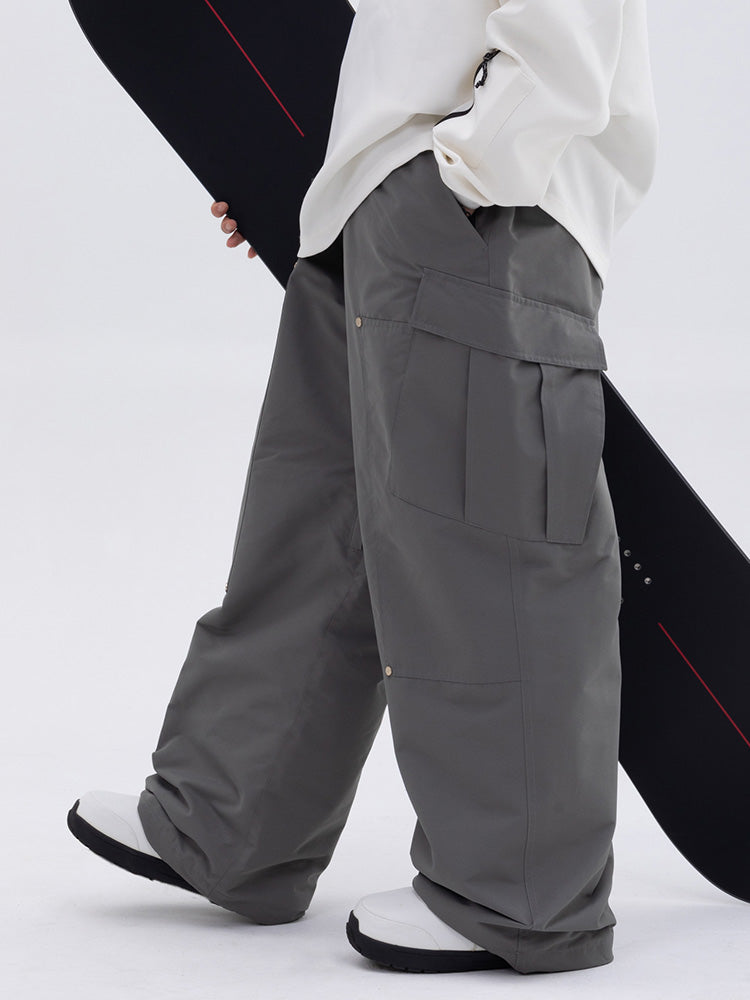 Herren-Skihose mit doppeltem Knieausschnitt, Freestyle-Stil, Baggy-Design