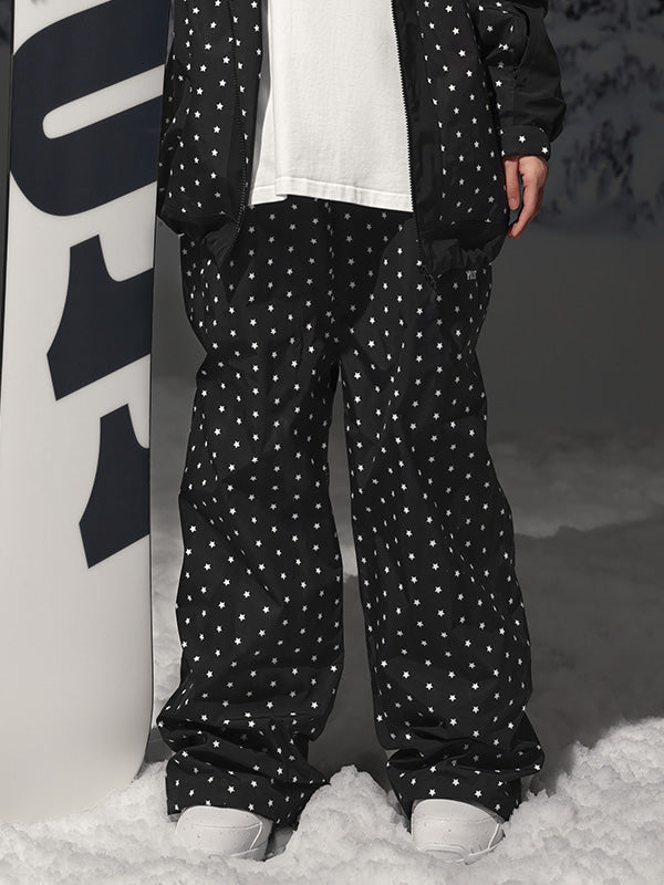 Mountain Fancy Freestyle-Skihose für Damen mit Polka-Dot- und Sternenmuster