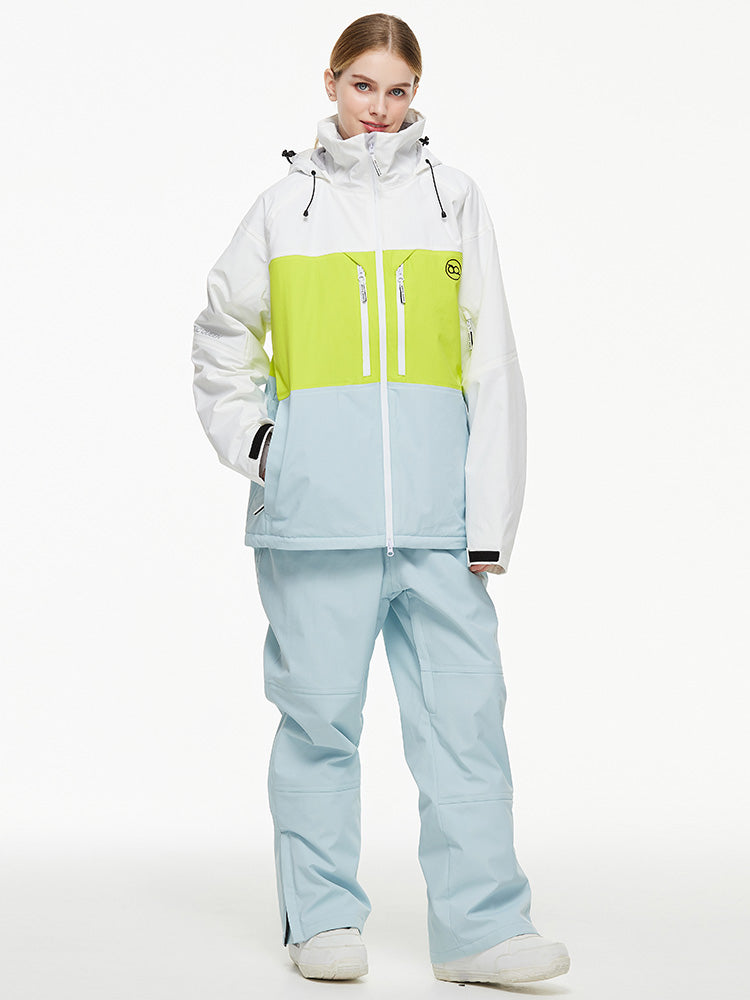 Herren-Backcountry-Bergwindjacke, Thermo-Schneeanzug mit Latzhose