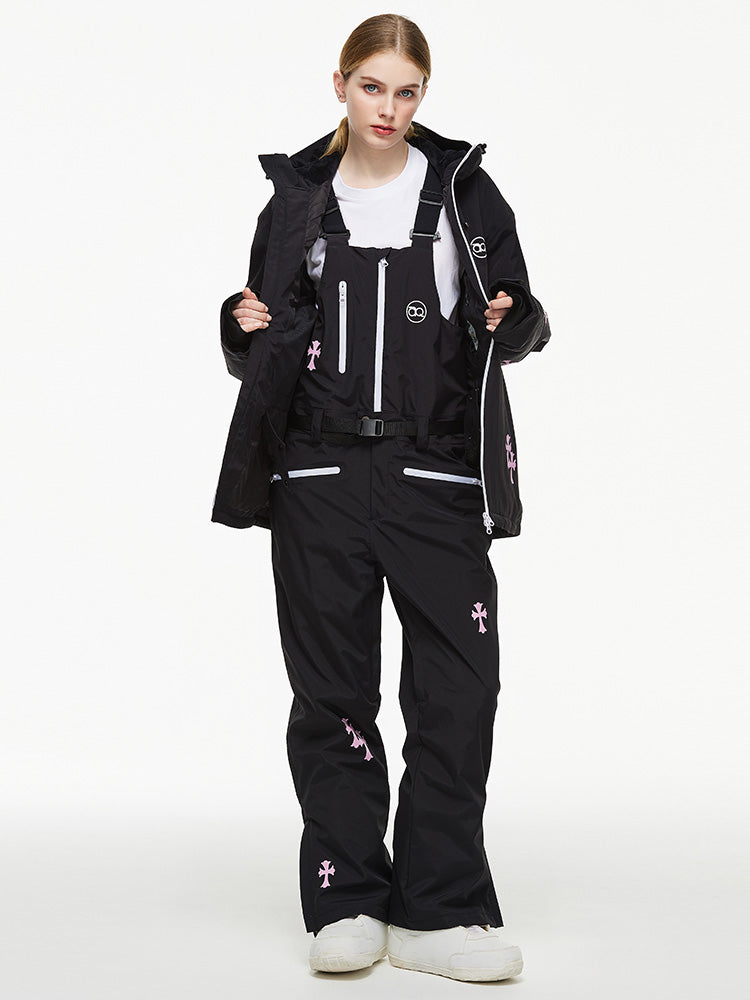 Damen-Schneeanzug „Arctic Queen Snowflake Princess Fantasy“ mit Latzhose