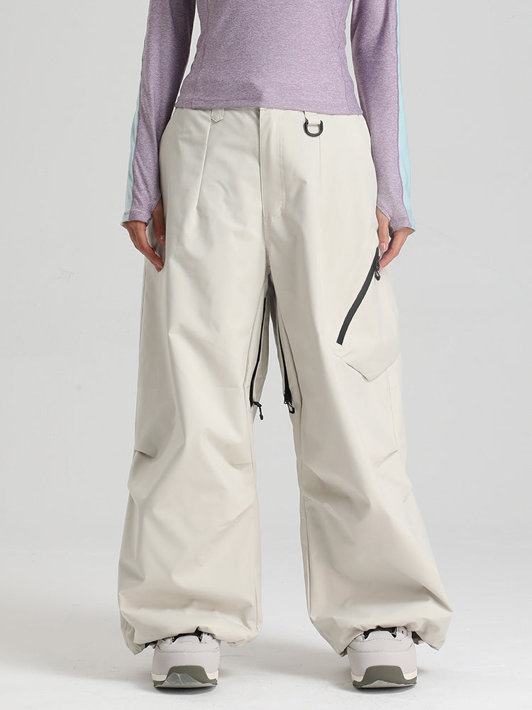 Gsou Snow Damen Strapazierfähige Urban Vibe All Function Baggy Schneehose