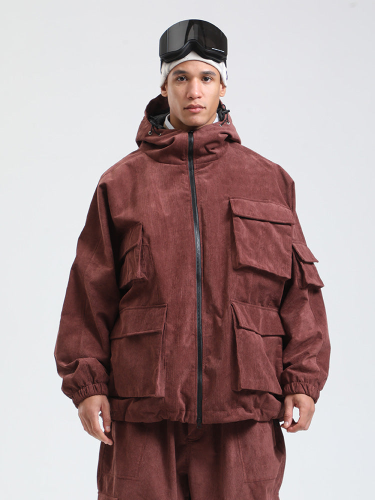 Gsou Snow Alpine Cruiser Fleece Oversize Baggy Snowboardjacke für Herren