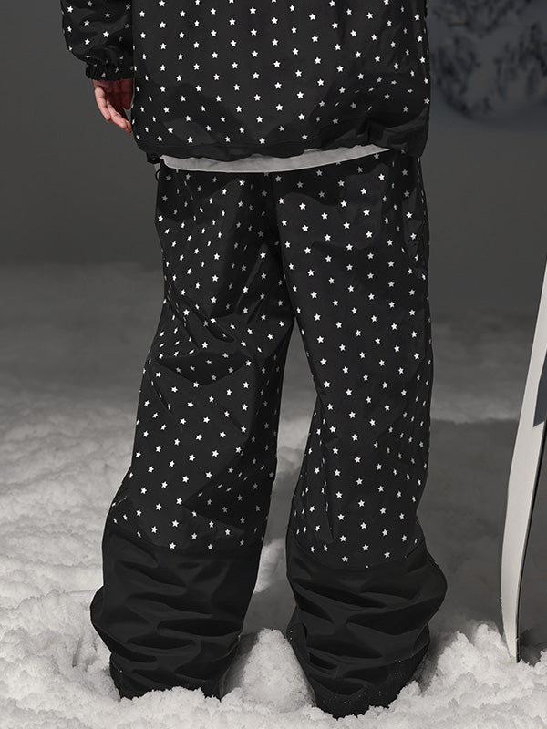 Mountain Fancy Freestyle-Skihose für Damen mit Polka-Dot- und Sternenmuster