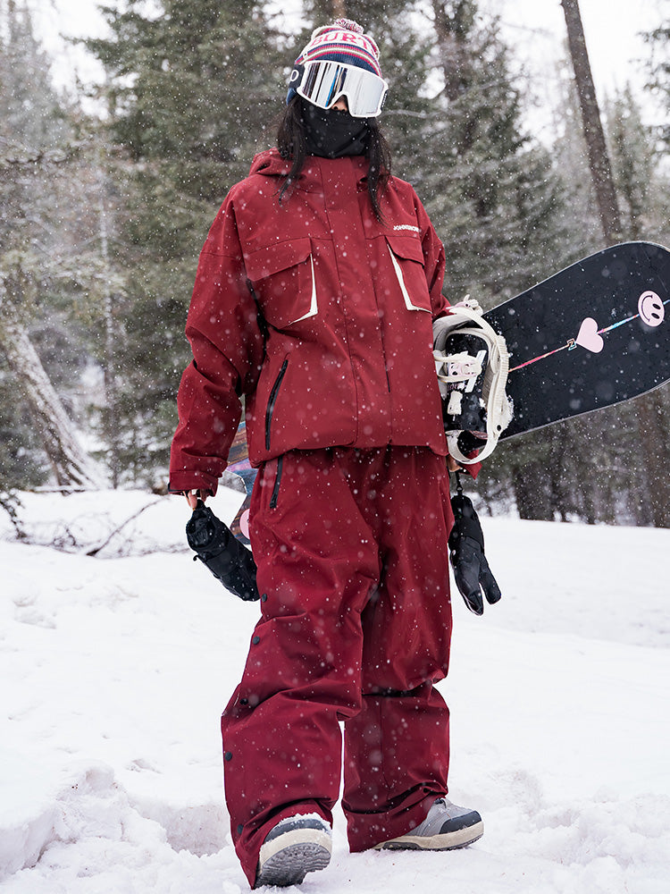 John Snow Damen-Skianzug im Urban Edge Streetwear-Stil, locker geschnitten