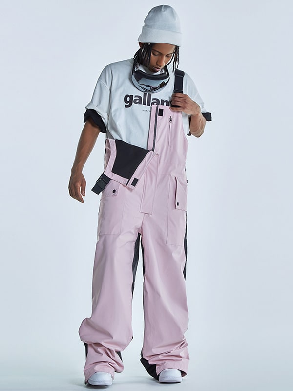 RenChill Herren-Winter-Abenteuer-Schneelatzhose in Pink und Schwarz, Modell Harmony