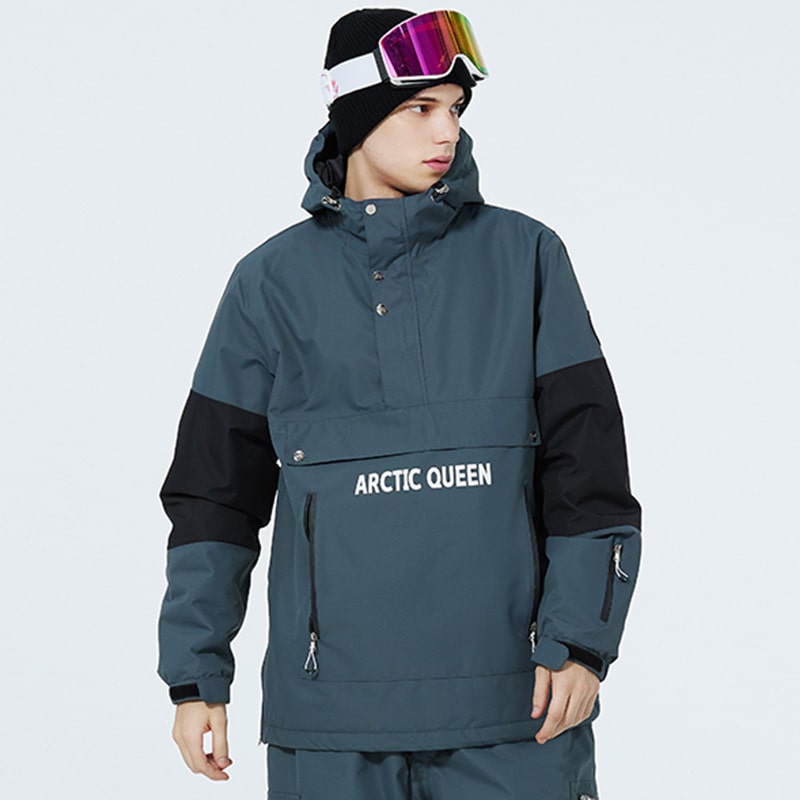 SnowCrest FrostTrek Anorakjacke für Herren mit halbem Reißverschluss