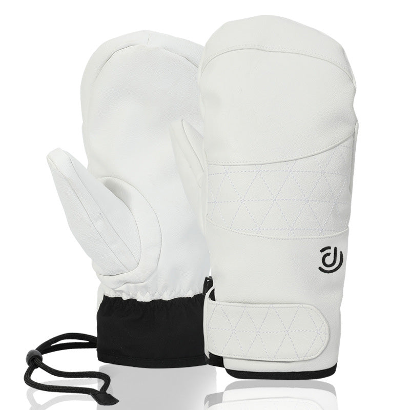 SnowTrail Damen-Thermo-Schneehandschuhe aus Leder für extreme Wetterbedingungen