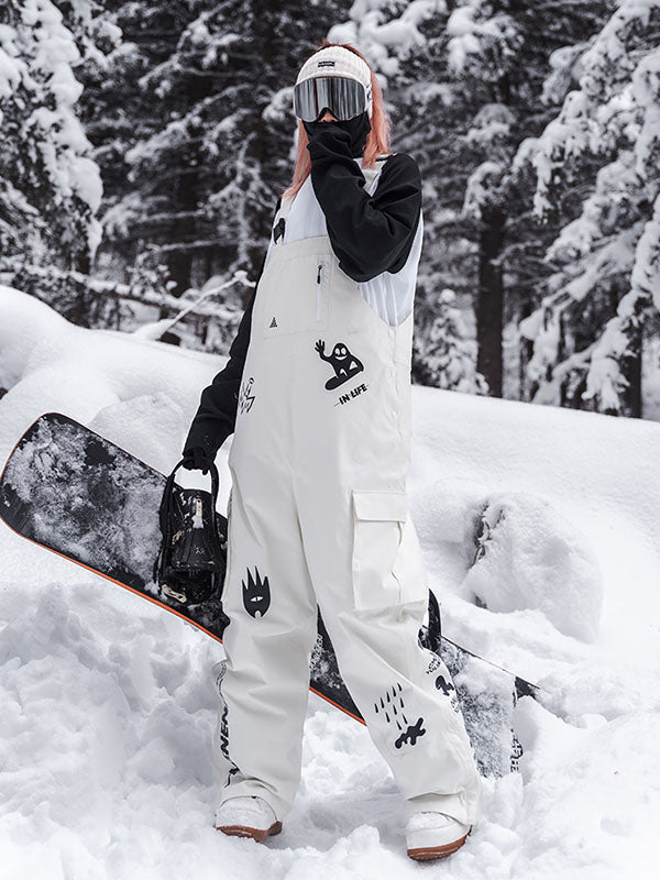 Nandn SnowSlope Baggy wasserdichte Snowboard-Latzhose für Herren