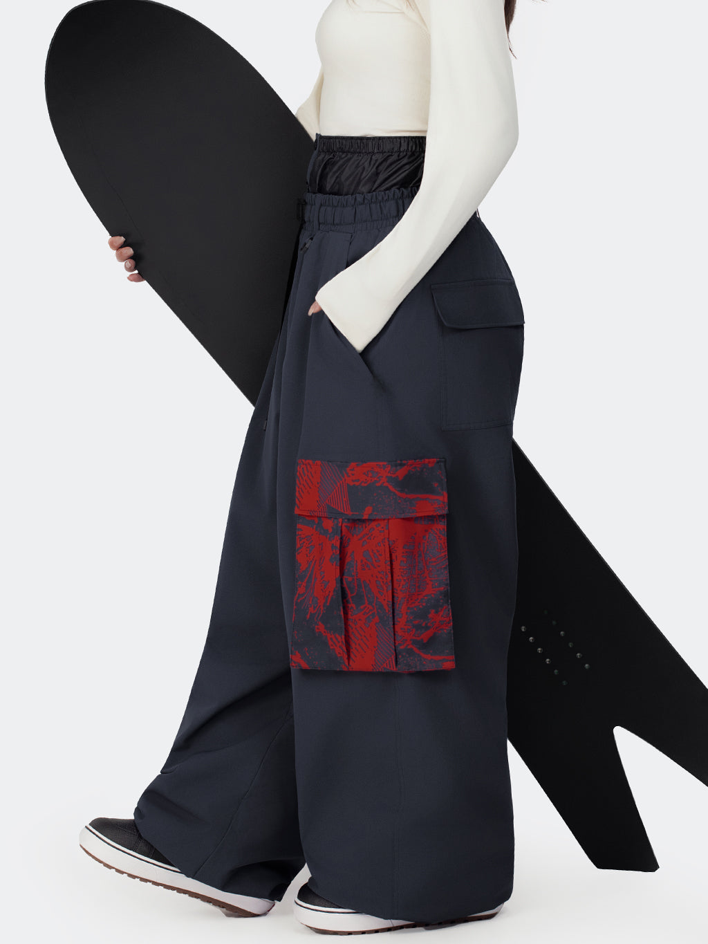 Hyper Flux Urban Graffiti Freestyle Baggy Cargo Snowboardhose für Damen - Park Rider