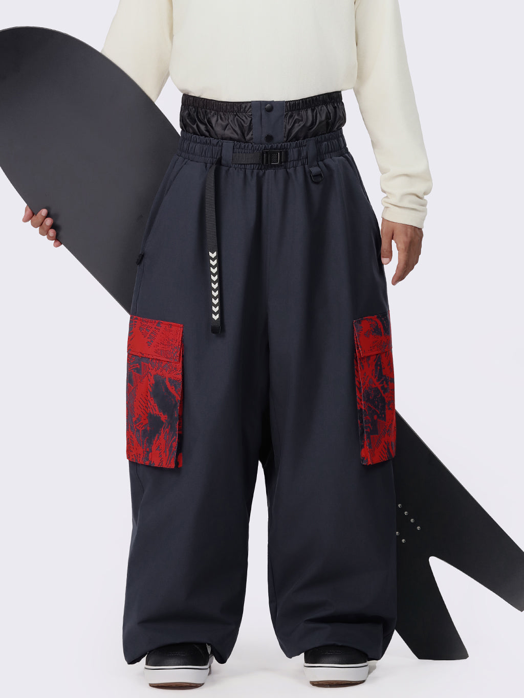 Hyper Flux Urban Graffiti Freestyle Baggy Cargo Snowboardhose für Herren - Park Rider