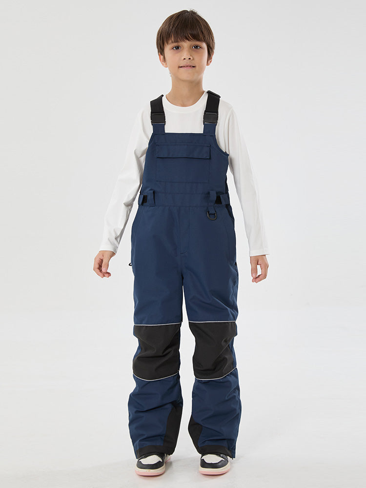 Mountain Trek Light reflektierende, wasserdichte und isolierte Latzhose für Jungen mit Knieschutz