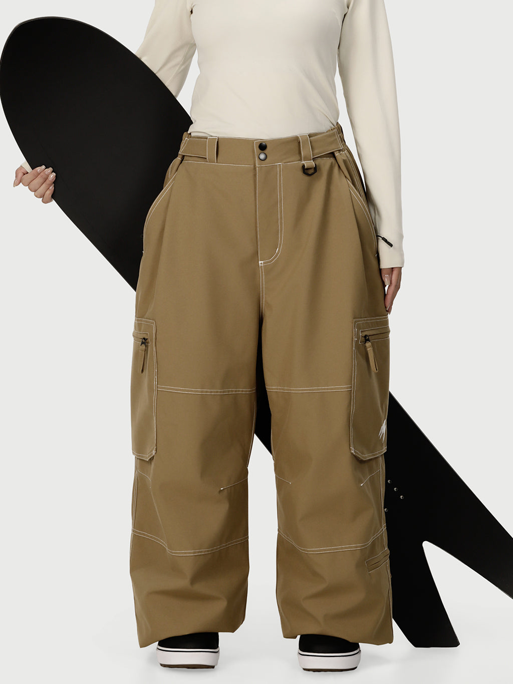 Wild Soul Crew Utility Cargo-Schneehose für Damen – Robuste Nähte, lockere Passform