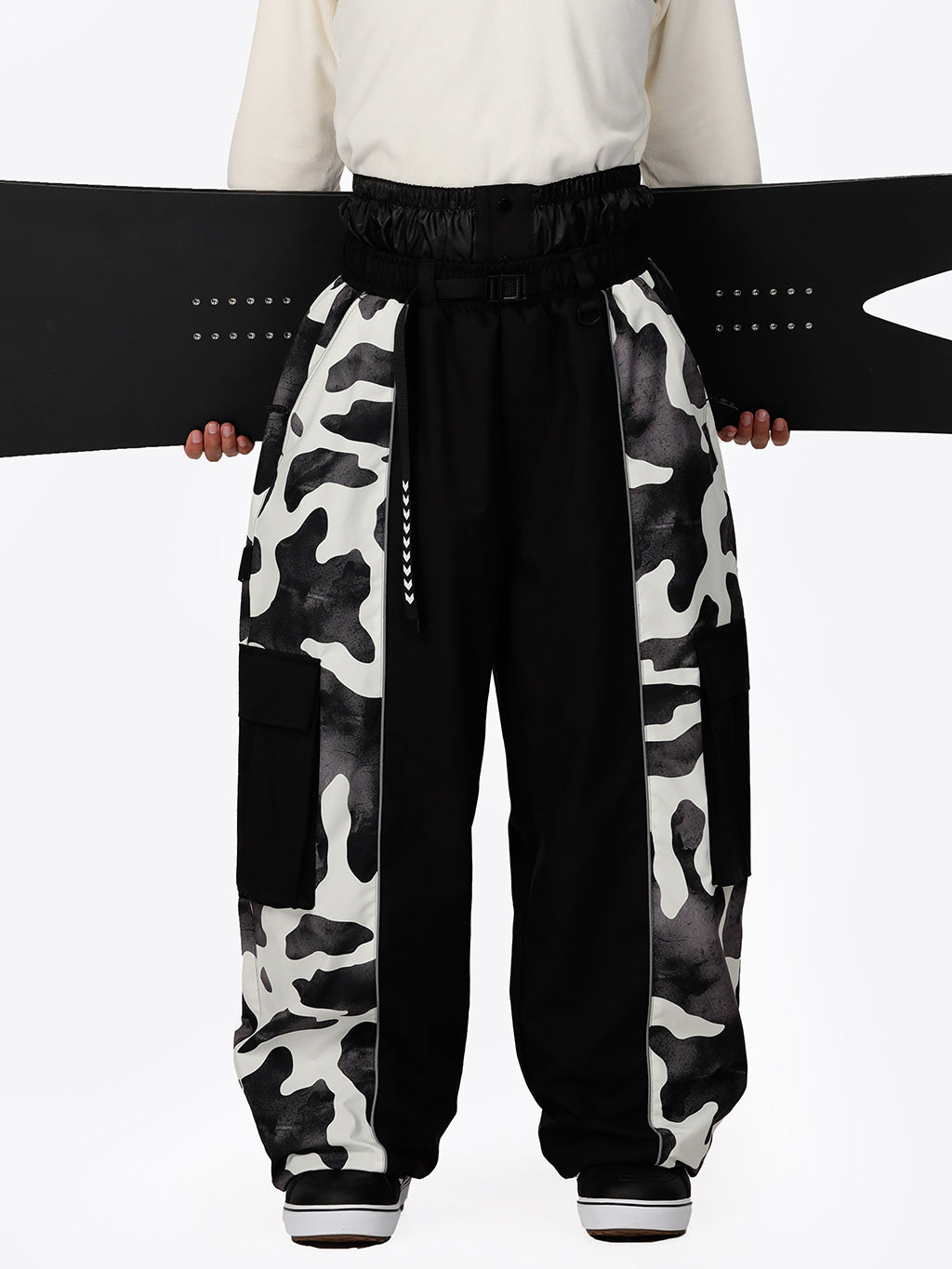 Wild Motion Herren-Schneehose mit reflektierendem Farbblock-Design und extra weitem Schnitt