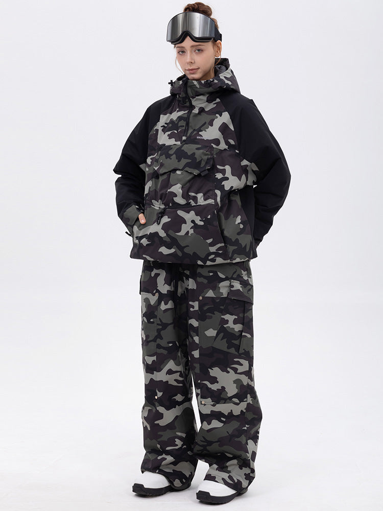 Freestyle-Skianzug für Damen im Bergtarn-Look – Bomberjacke & Baggy-Hose-Set