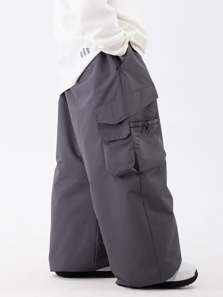 Wild Soul Steeze ParkRider Herren-Skihose mit mehreren Taschen, Utility-Schneehose, Baggy-Schneehose
