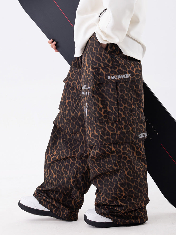 Damen Wild Soul Steeze Shred Master Baggy Street Cargo Leopard Schneehose / Shorts