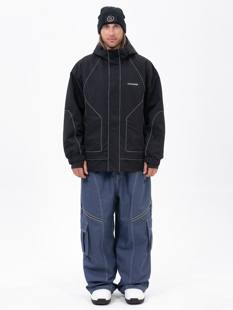 Chill Reflective Snowsuit für Herren zum Nachtskifahren – Set aus Bergjacke und Streetstorm Baggy Pants
