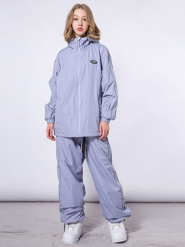 Dook Snow Track Stripe Snowboardjacke und -hose für Damen, Schneeanzug
