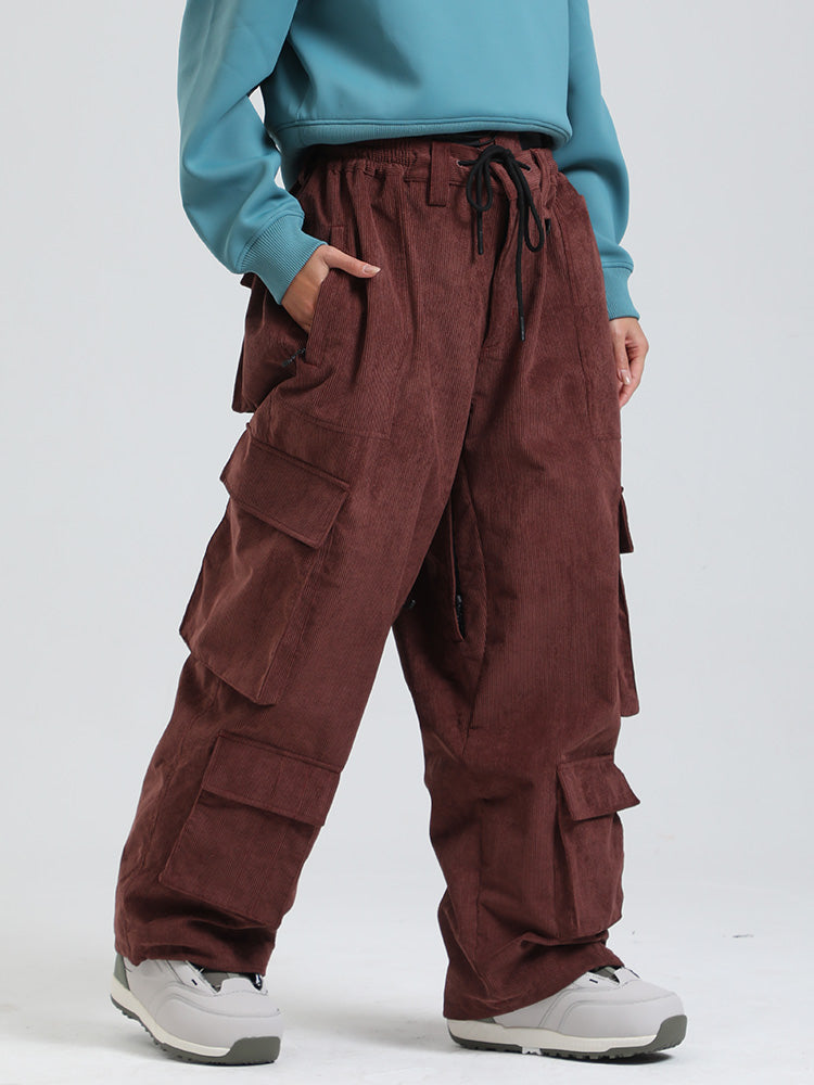 Gsou Snow Alpine Cruiser Fleece Oversize Baggy Snowboardhose für Damen