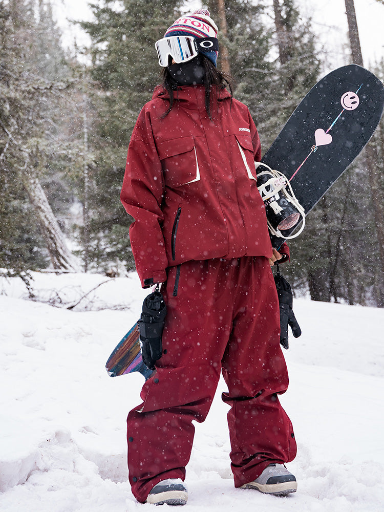 John Snow Damen-Skianzug im Urban Edge Streetwear-Stil, locker geschnitten