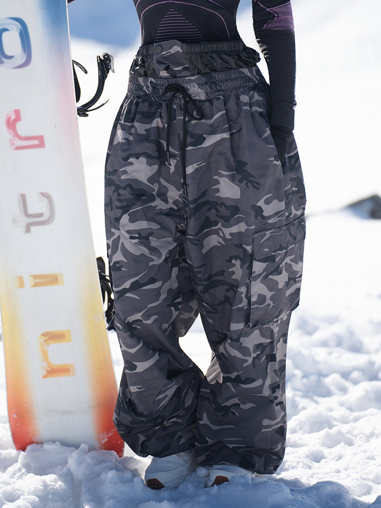 Damen-Snowboardhose Rabbit Snow Freestyle Prime Baggy Camo